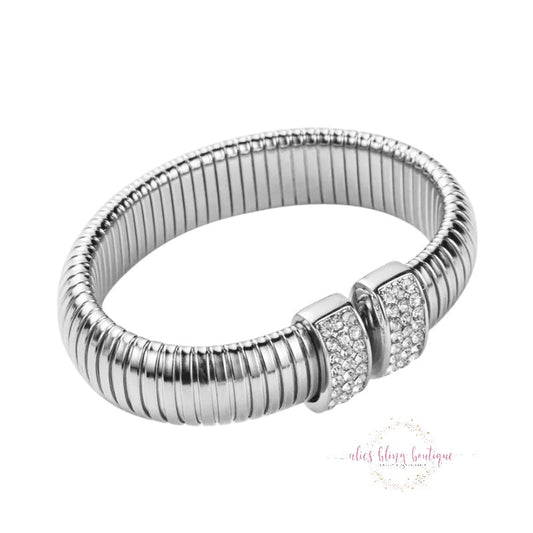 Vintage Vibes - Silver Bracelet - Sale-Shop Alies Boutique