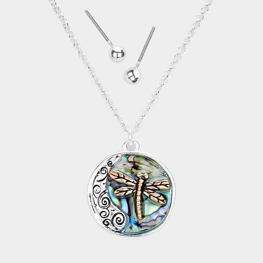 Wings Of Change - Abalone Necklace - Sale-Shop Alies Boutique